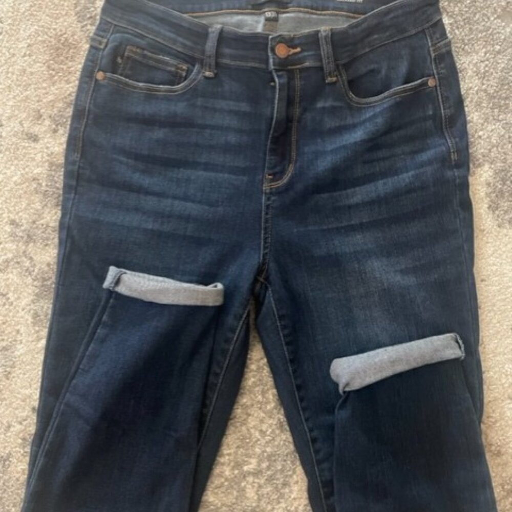 Judy Blue Dark Wash Non Distressed Relaxed Fit Jeans